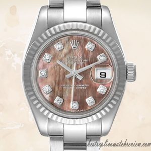 Best Replica Rolex Datejust 179174 Ladies 26mm Black Mother of Pearl Dial Silver-tone Review